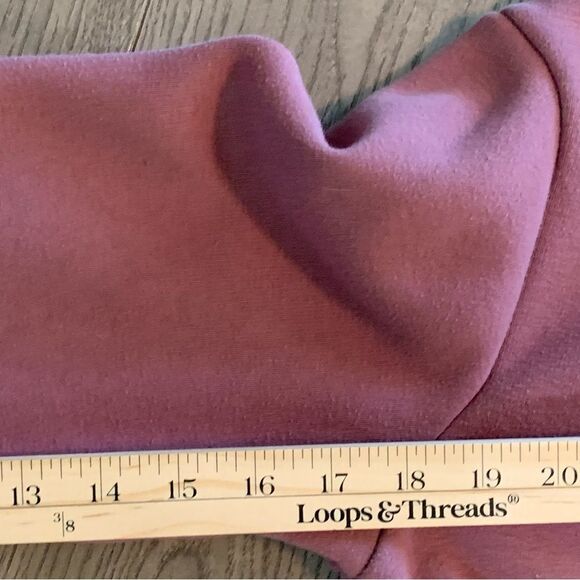 TAHARI ROBE DUSTER WOMENS MEDIUM MAUVE LONGLINE POCKETS SATIN BELT FLEECE. - Picture 13 of 15